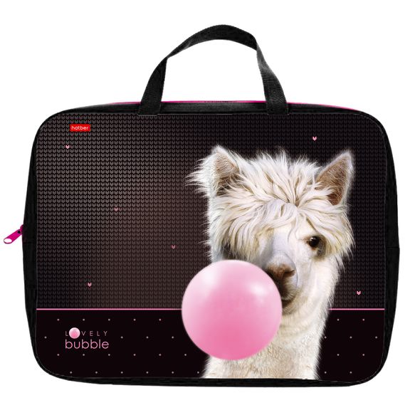 Сумка Текстильная с РУЧКАМИ Hatber А4ф для тетрадей ширина 3,5см -Альпака- , 